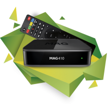 Infomir MAG 410 IPTV Android box + Abonnement iptv 12 mois