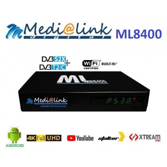 Medialink ML 8400 4K IPTV S2T2 hybrid